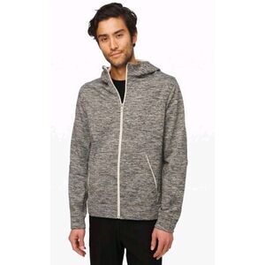 Lululemon Hoodie Mens Medium Gray City Sweat Full Zip Thermo Jacket Running Gym
